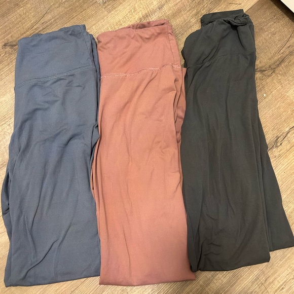 Ardene Pants - Set of Three Yoga Pants - Blue, Pink, and Black size small